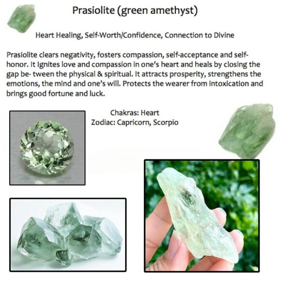 Prasiolite Solitaire ✦ 3.40 CT Octagon Green Quartz Ring ✦ S925 Platinum Size 9 - Picture 7 of 16